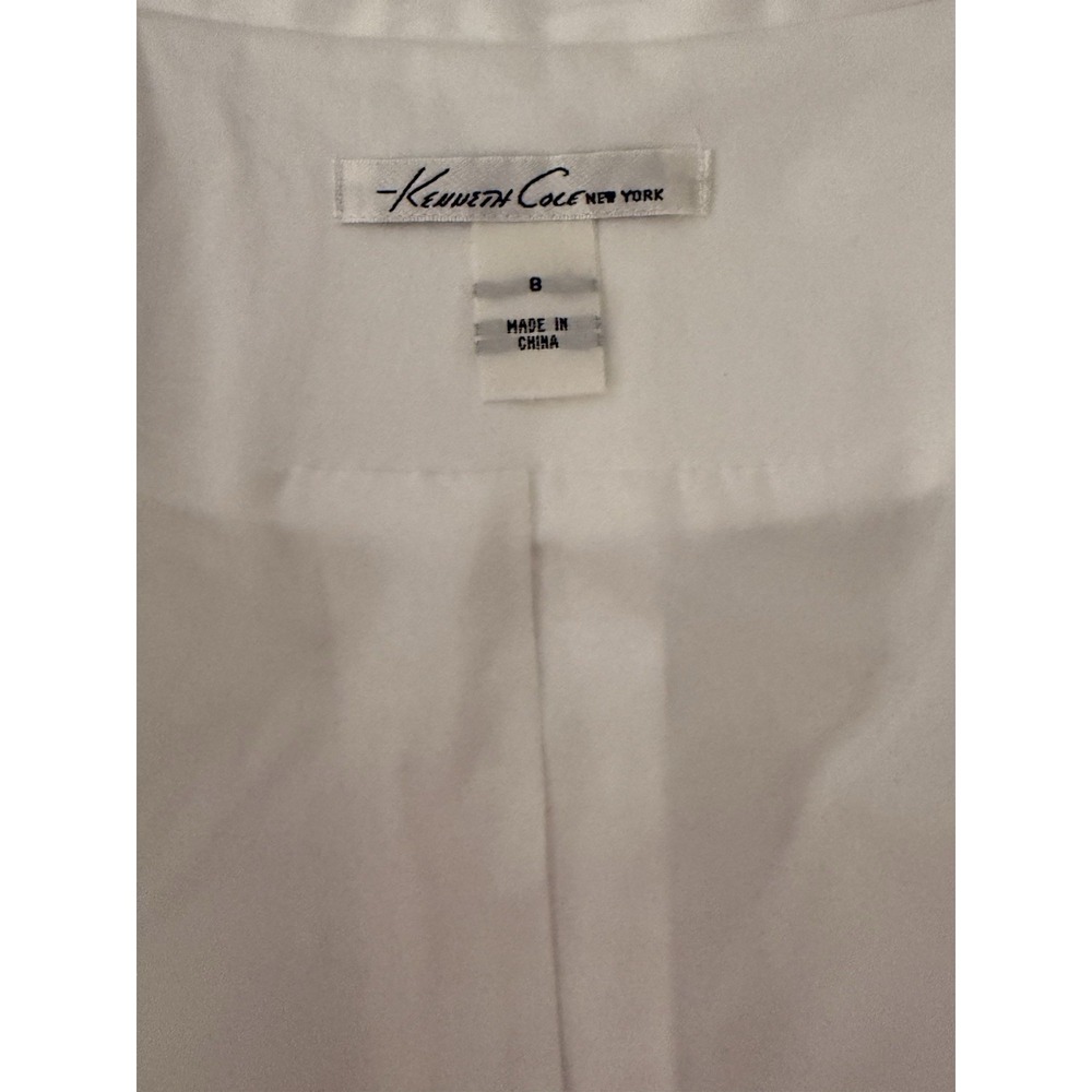 Rare! Kenneth Cole Women's Sleeveless Full Zip White Lined Top  NWT Size 8 - Picture 10 of 13